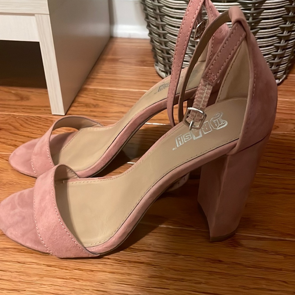 Pink Chunky Heels